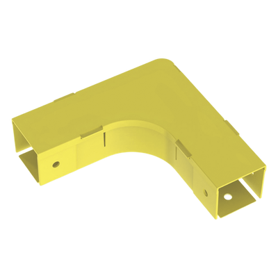 Accesorio de Ángulo Recto Horizontal / 90° / Para Canaleta 2x2 / Radio de Curvatura 50.8 mm / ABS 94V-0 / Color Amarillo