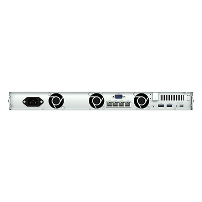 NAS Rackmount 4 Bahías / 1U 44 mm (1.73 in) / AMD Ryzen V1500B 4 Núcleos 2.2 GHz / 4GB DDR4 ECC SODIMM / 4x 1GbE RJ45 / PCIe 3.0 x8 / Escalable a 8 Bahías con RX426 / DSM / Storage Tiering - Imagen 4