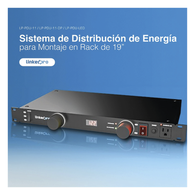 PDU para Distribución de Energía, Montaje en Rack, 11 salidas, Instalación Horizontal, de 19in, 1U, 15 Amp, 120 Vca, Con Indicador Led Y Display - Imagen 6