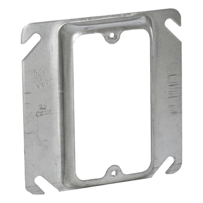 Sobretapa Cuadrada / Acero Galvanizado Troquelado / 4 x 4 in / Capacidad 5.5 Unidades / UL Listed