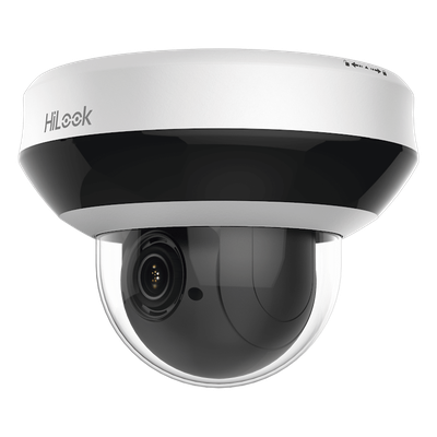 Mini PTZ IP 4 Megapixel / 4X Zoom / Audio Bidireccional / H.265+ / 20 mts IR EXIR / WDR 120 dB / PoE / IK10 / IP66 / Ultra Baja Iluminación / Micrófono Integrado / Micro SD