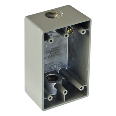 Caja Condulet FS de 1" ( 25.4 mm) con dos bocas a prueba de intemperie.
