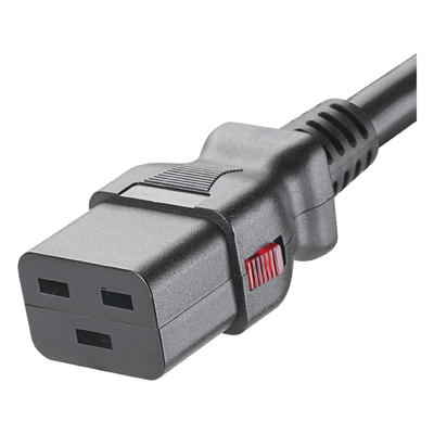 Cable de Alimentación Eléctrica Con Bloqueo de Seguridad, de IEC C20 a IEC C19, 60 cm de Largo, Color Negro, Paquete de 10 Piezas - Imagen 4