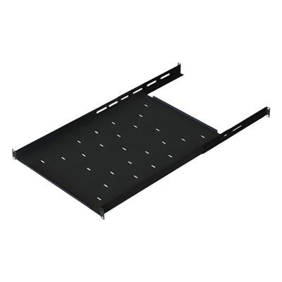 Charola Ajustable para Rack de 19" de 4 postes de 1 Unidad de Espacio. Profundidad de 633 a 816 mm