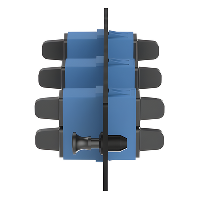Placa Acopladora de Fibra Optica FAP, Con 3 Conectores SC Duplex (6 Fibras), Para Fibra Monomodo OS1/OS2, Color Azul - Imagen 4
