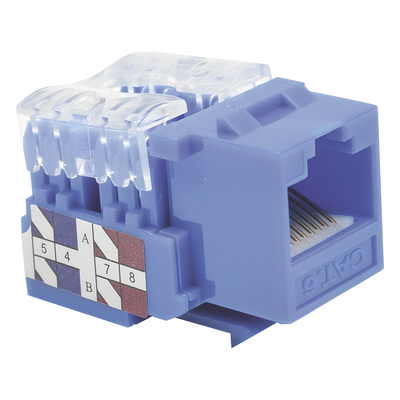 Módulo Jack 110 Cat6, Keystone para Faceplate - Color Azul - Imagen 4
