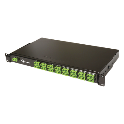 Splitter PON Tipo Panel de 1X32, con Conectores LCA de Entrada y LCA de Salida, 1UR, Color Negro