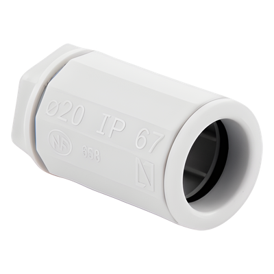 Conector de tubería rígida a caja (Racor), PVC Auto-extinguible, de 20 mm - Imagen 4