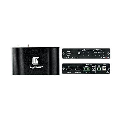 Desembebedor de Audio HDMI Profesional | 4K/60 UHD (4:4:4) | 18 Gbps | HDR | HDCP 2.2 | Salidas S/PDIF y Audio Balanceado | ARC | Gestión EDID Inteligente | Kramer re-Klocking | DigiTOOLS Compacto - Imagen 3