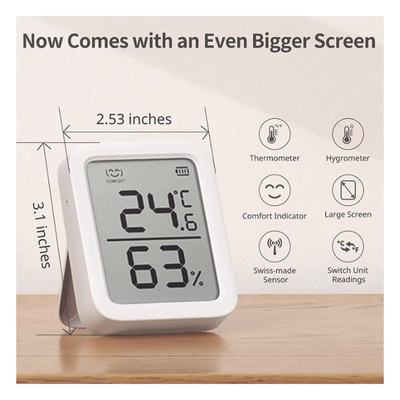 Medidor de temperatura y humedad Datos en pantalla / inalámbrico BLUETOOTH compatible con HUB SwitchBot - Imagen 7