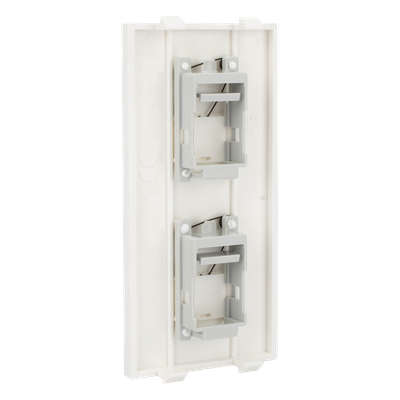 Placa Plana de Voz y Datos con Guardapolvo para 2 RJ45 / Color Blanco / 2 Puertos para Jacks Keystone / Compatible con Cajas de Pavimento SM-CPAV-2 y SM-CPAV-4 / Modelo S76B/9 - Imagen 5
