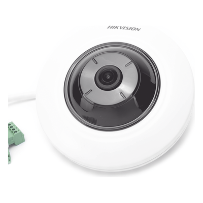 Mini Fisheye IP 5 Megapixel / Panorámica 180° - 360° / Microfono Integrado / 8 mts IR / Uso en Interior / PoE / Múltiples Vistas por iVMS-4200 / Alarmas I/O / Micro SD - Imagen 4