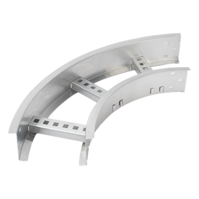Curva Horizontal de Aluminio de 90° Perfil Z / Peralte 3 1/4" / Ancho 6" / Radio 8" / Incluye Tornillería (CHC90EZ314R8X6AK)