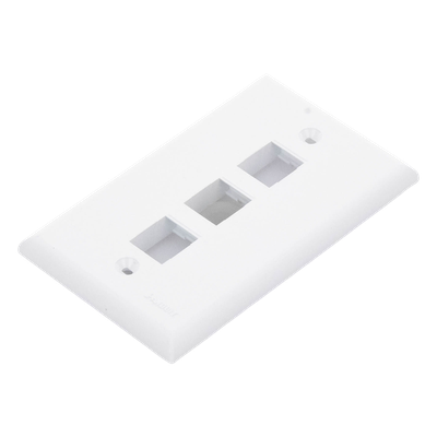 Placa de Pared Vertical, Salida Para 3 Puertos Keystone, Color Blanco - Imagen 7