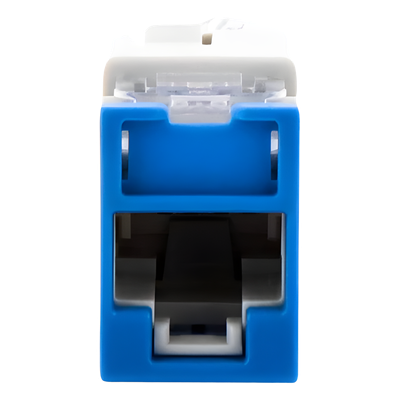 Jack UltraMAX Cat6, UTP, Montaje Híbrido en Placa de Pared (Plano y Angulado), Color Azul, Punch Down - Imagen 5
