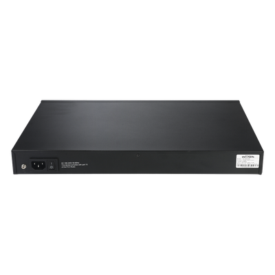 Switch PoE (802.3af/at/bt) / No administrable de largo alcance / Hasta 250m / Con 24 x 10/100Mbps + 2 x SFP Gigabit Combo / 250 W - Imagen 3