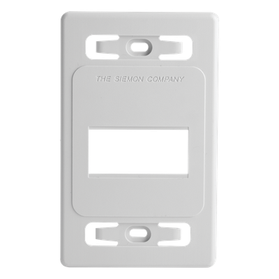 Placa de Pared Modular MAX, de 3 Salidas, Color Blanco