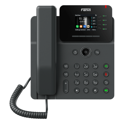 Teléfono IP Empresarial, 4 líneas SIP, pantalla a color 2.4", PoE, puertos Gigabit, conferencia local de 6 vías.