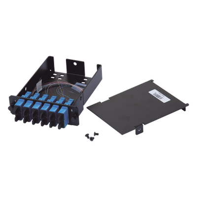 Placa Acopladora de Fibra Óptica FAP, Con 12 Pigtails y 6 Conectores LC Duplex (12 Fibras), Para Fibra Monomodo OS1/OS2, Color Azul - Imagen 5