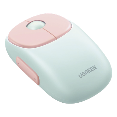 Mouse Inalámbrico FUN | Recargable| 2.4G & Bluetooth | 4 Niveles de DPI | Silencioso | Ergonómico | 5 Botones | Compatible con Windows, macOS 10.5, Android iOS Linux y Chrome OS | Color Rosa.