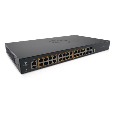 Switch cnMatrix EX2028-P capa 3 de 28 puertos (24 PoE Gigabit 802.3af/at, 4 SFP+) administración desde la Nube (MX-EX2028PxB-U) - Imagen 5