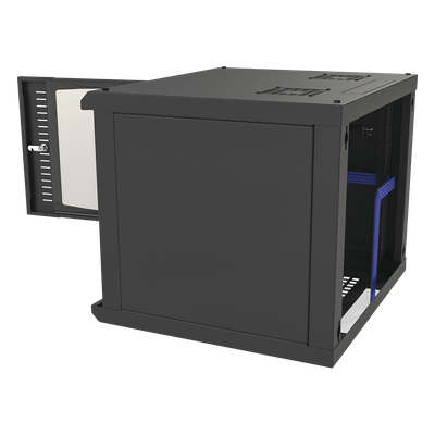 Gabinete para Montaje en Pared Fijo, con 9 Unidades de Rack, de 19in, Puerta de Cristal Templado, Fabricado en Acero - Imagen 7