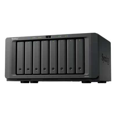 NAS DiskStation DS1825+ | 8 Bahías | AMD Ryzen V1500B | 8 GB DDR4 ECC | Hasta 2,239 MB/s Lectura | 2 Puertos 2.5GbE | Expansión PCIe 3.0 | Compatible con 10GbE y 25GbE | Caché SSD M.2 | Synology DSM.