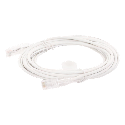 Cable de Parcheo Slim UTP Cat6A - 5 Metros (16.40 Pies) Blanco, Diámetro Reducido (28 AWG) - Imagen 5