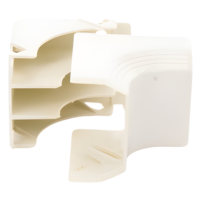 Esquinero interior, para uso con canaleta T45, Material PVC Rígido, Color Blanco Mate - Imagen 3