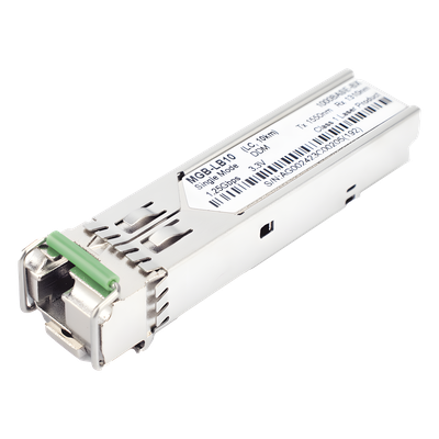 Transceptor mini-GBIC SFP 1G / WDM BiDi LC / Monomodo 10 km (32.8 ft) / TX 1550nm RX 1310nm / Requiere par MGB-LA10