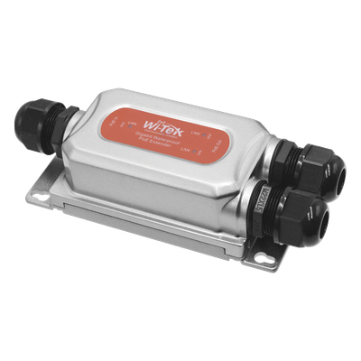 Extensor PoE para exterior / Entrada PoE de 60W y 2 salidas PoE de 30W / Protección IP68 / Ideal Para Aplicaciones de CCTV