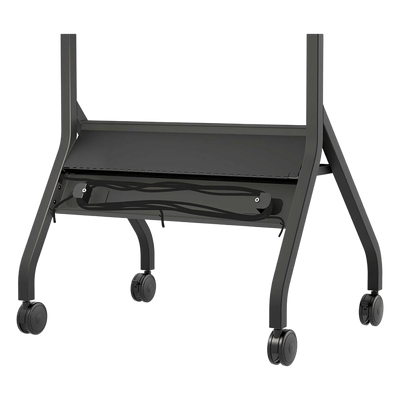 Carro Móvil para Pantalla Plana / 43" a 75"+ Displays / Altura Ajustable 49.8"-65.8" (126.5-167.1 cm) / Capacidad 150 lb (68 kg) / 4 Ruedas Dobles 4" (102 mm) / Gestión de Cableado Interno / Estructura Tubular / Incl - Imagen 5