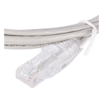Cable de Parcheo Slim UTP Cat6 - 3 Metros (9.84 Pies) Gris Diámetro Reducido (28 AWG) - Imagen 4