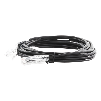 Cable de Parcheo Slim UTP Cat6A - 5 Metros (16.40 Pies) Negro, Diámetro Reducido (28 AWG) - Imagen 3