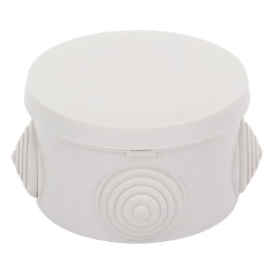 Caja Derivación-Conexión de Plástico Circular con 4 Glándulas de Goma (70 diámetro X 48 alto mm). Para Instalaciones Comerciales, Residenciales e Industriales. Cerrado a Presión. - Imagen 6