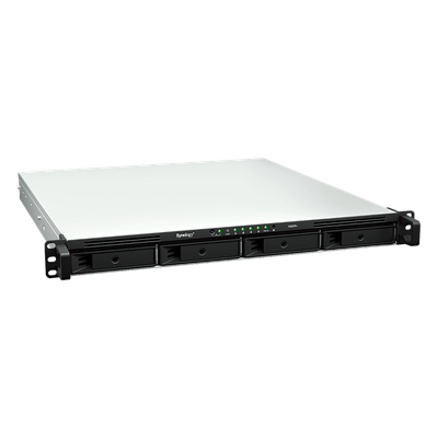 NAS Rackmount 4 Bahías / 1U 44 mm (1.73 in) / AMD Ryzen V1500B 4 Núcleos 2.2 GHz / 4GB DDR4 ECC SODIMM / 4x 1GbE RJ45 / PCIe 3.0 x8 / Escalable a 8 Bahías con RX426 / DSM / Storage Tiering - Imagen 3