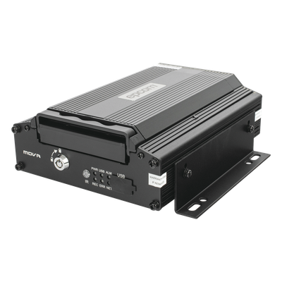 DVR Móvil / Multiplataforma / 4 Canales AHD 2 Megapixel / Almacenamiento en HDD / H.265 / Chip IA Embebido / Soporta 4G / WiFi / GPS