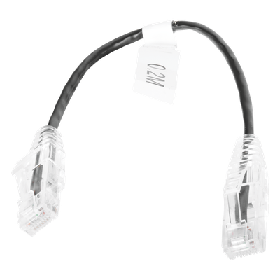 Cable de Parcheo Slim UTP Cat6 - 20 cm (7.87 Pulgadas) Negro Diámetro Reducido (28 AWG) - Imagen 3