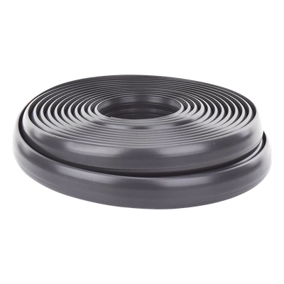 Canaleta flexible negra de PVC auto extinguible, para instalaciones eléctricas en piso ó zóclo (Rollo de 25mts.) (9300-05040) - Imagen 3