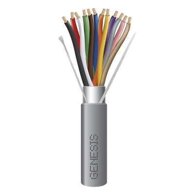 Bobina de 305 m (1000 ft) / Cable para Alarma 12x22 AWG / Riser CMR-CL3R-FPLR / Gris
