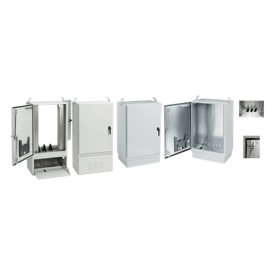 Gabinete para Exterior Tipo 4X de 22 UR / Aluminio Soldado / 1270 x 762 x 508 mm (50 x 30 x 20 in) / Exterior IP66 / Montaje Almohadilla / Aire de Precisión / Gris RAL 7035 - Imagen 7
