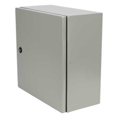 Gabinete de Acero IP66 Uso en Intemperie (400 x 400 x 200 mm) con Placa Trasera Interior de Metal y Compuerta Inferior Atornillable (Incluye Chapa y Llave PST407) - Imagen 3