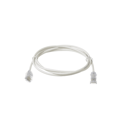 Cable de Parcheo TX6, UTP Cat6, Diámetro Reducido (28AWG), Color Blanco Mate, 4.57 Metros (15 Pies) - Imagen 3