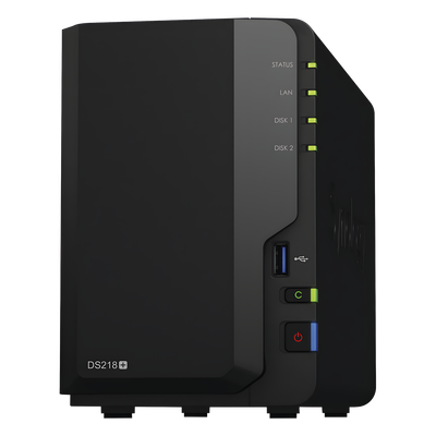 Servidor NAS de escritorio con 2 bahías / Hasta 24 TB / Hasta 6GB RAM / Hasta 25 cámaras