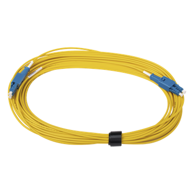 Jumper de Fibra Óptica BladePatch Monomodo OS1/2, XGLO, Riser, LC/UPC-LC/UPC Duplex, OFNR, Color Amarillo, 10 Metros