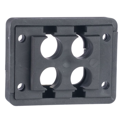 Pasacables de 4 Orificios de Marco Rectangular de 1.81" X 1.42", IP54, para Cables Terminados, color Negro - Imagen 3