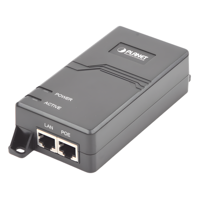 Inyector PoE  IEEE 802.3at, Puertos Gigabit, Hasta 30 W de Salida PoE (Mid-span)