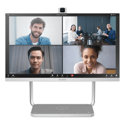 Sistema de Videoconferencia Todo en Uno DeskVision A24 de Yealink con cámara 4K y pantalla táctil de 24”
