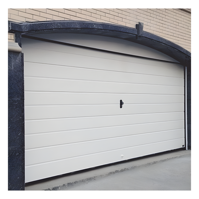 Puerta de Garage de Alta Calidad / Linea Central / Color Blanco 8X7 pies, AISLADA, Estilo Americana. - Imagen 4