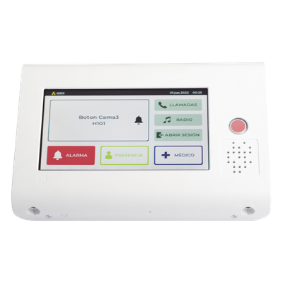 Terminal Inteligente para Habitación Hospitalaria / Pantalla Táctil 7" / RFID 125 kHz / VoIP SIP / PoE IEEE 802.3af / Bus RS485 / Carcasa Antibacteriana - Imagen 3
